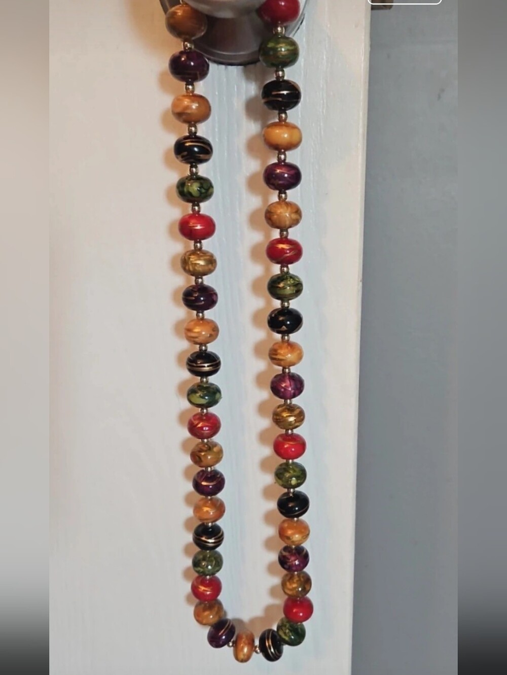 NWOT Multicolor Beaded Necklace 13"-14" Drop Boho Beaded Statement Jewelry